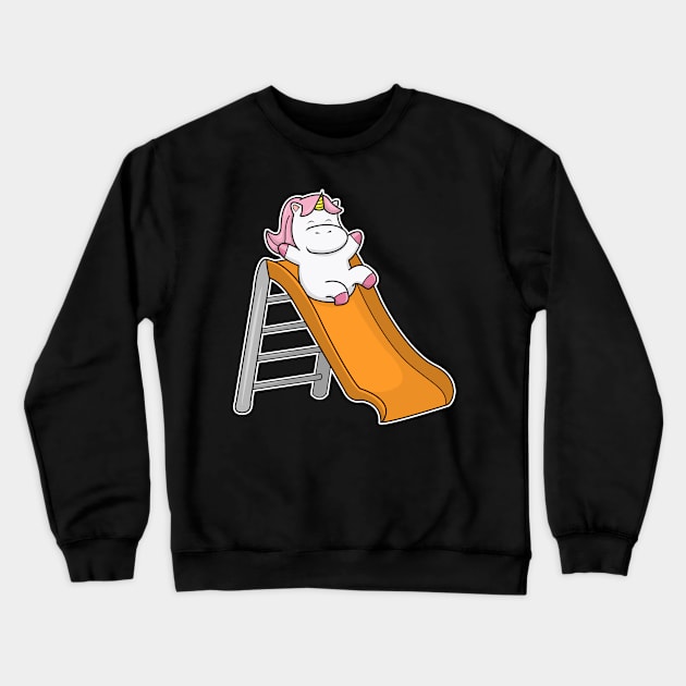 Unicorn with Swing Crewneck Sweatshirt by Markus Schnabel